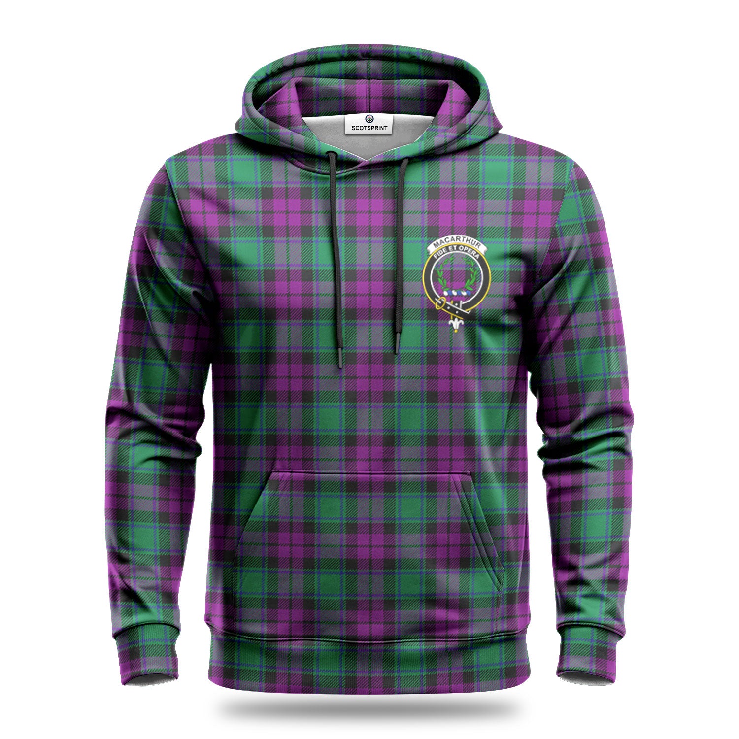 MacArthur – Milton Tartan Crest Hoodie