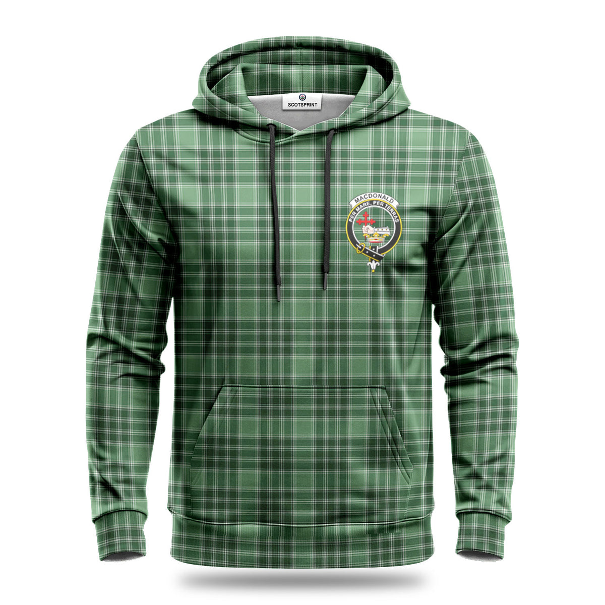 MacDonald Lord of the Isles Hunting Tartan Crest Hoodie