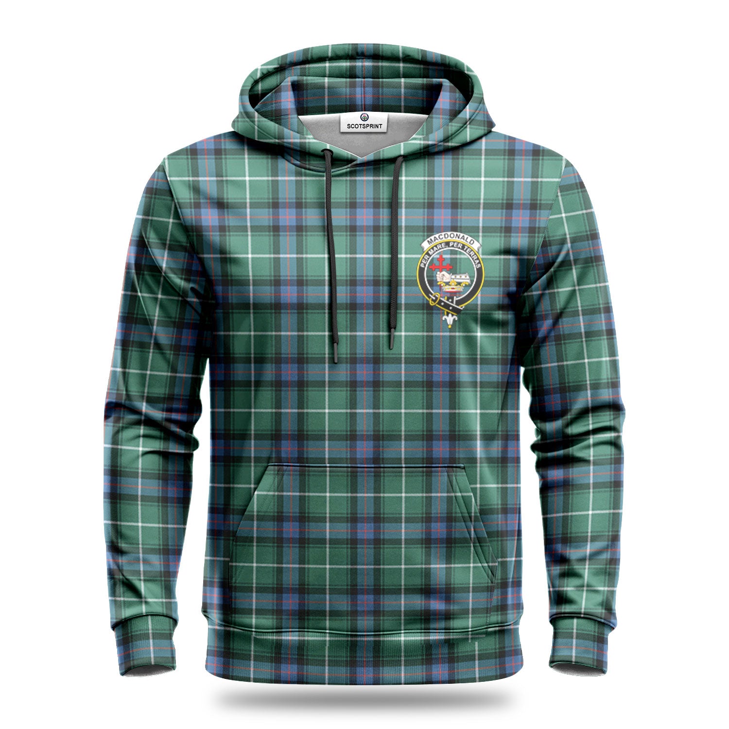 MacDonald of the Isles Hunting Ancient Tartan Crest Hoodie