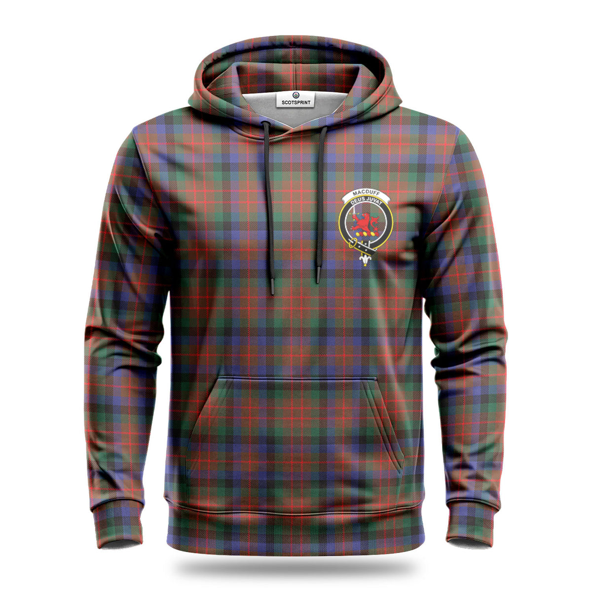 MacDuff Hunting Modern Tartan Crest Hoodie