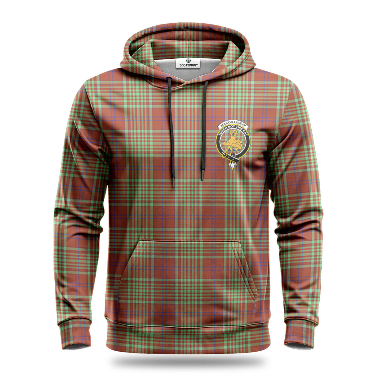 MacGillivray Hunting Ancient Tartan Crest Hoodie