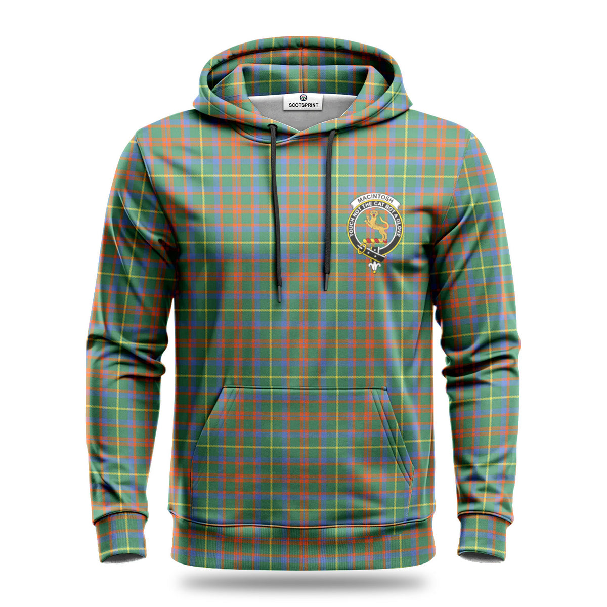 MacIntosh Hunting Ancient Tartan Crest Hoodie