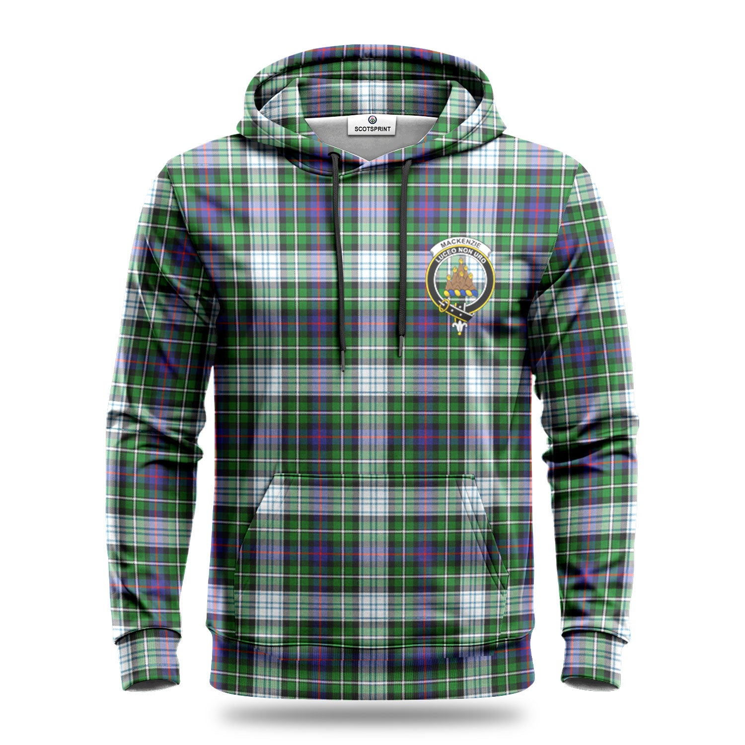 MacKenzie Dress Modern Tartan Crest Hoodie