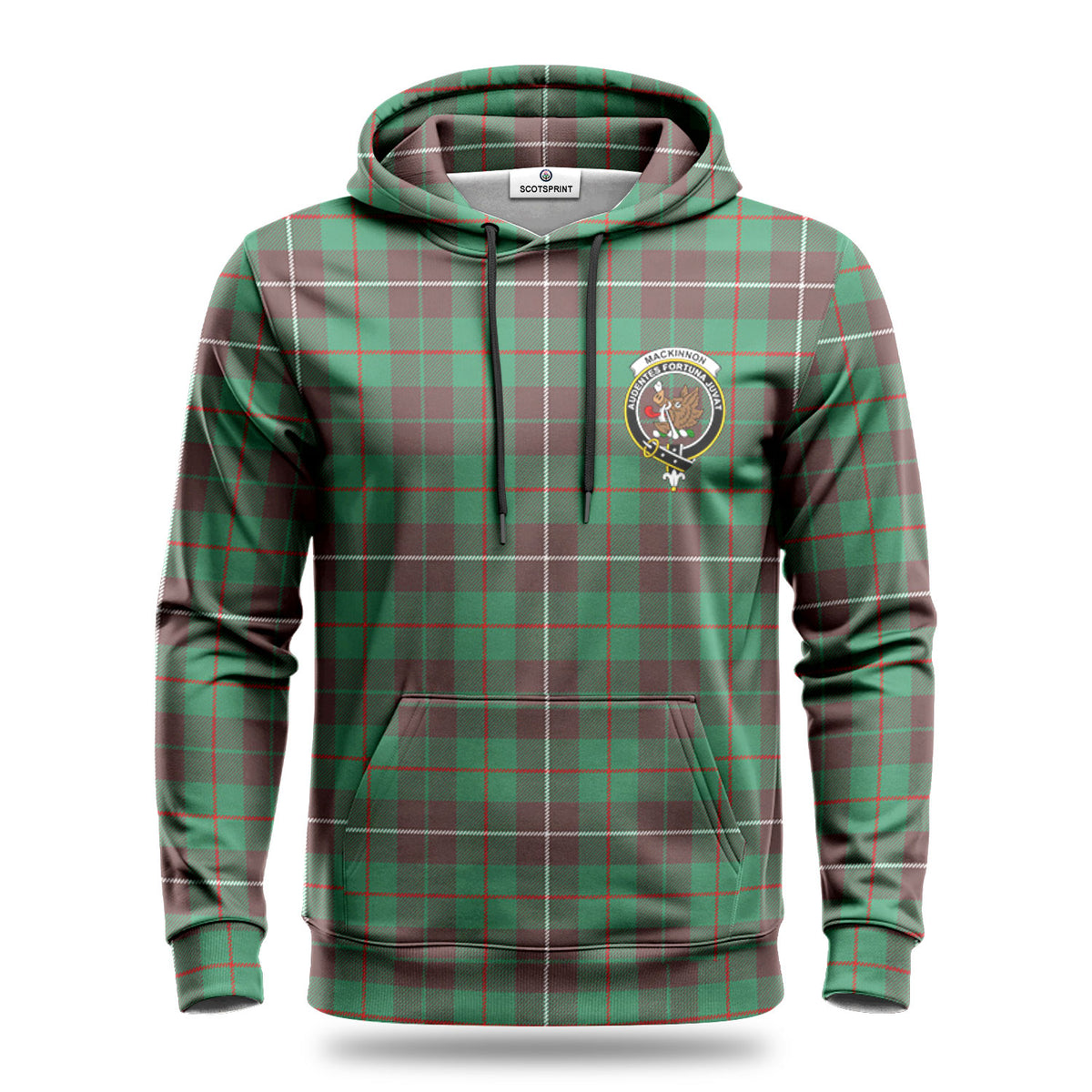 MacKinnon Hunting Ancient Tartan Crest Hoodie