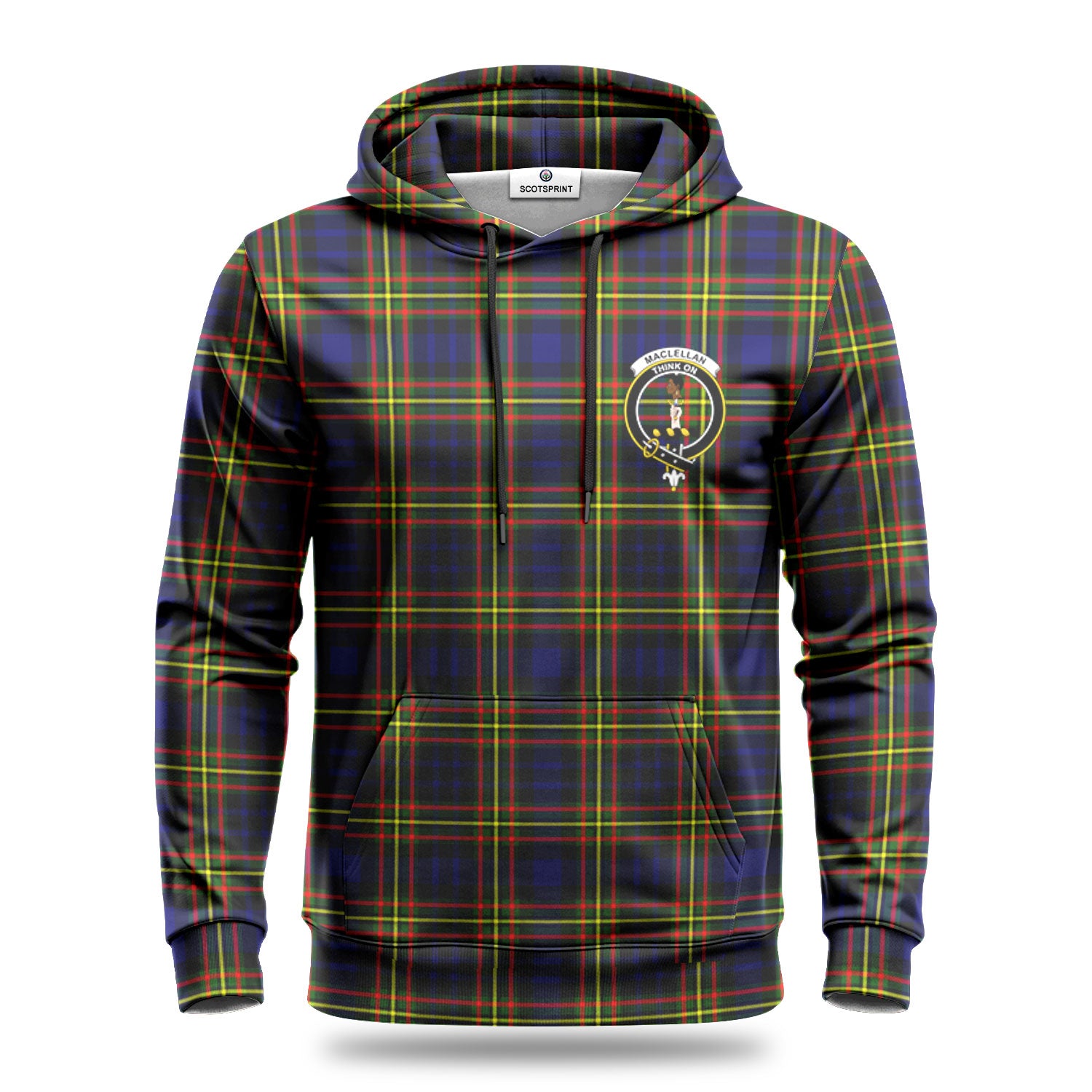 MacLellan Modern Tartan Crest Hoodie