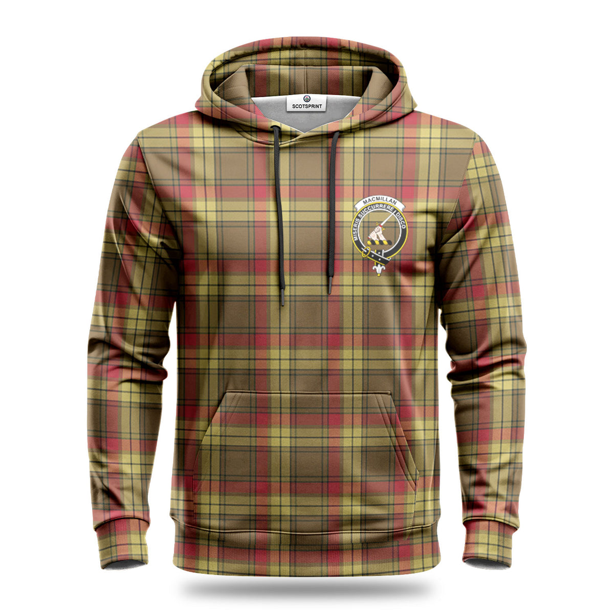 MacMillan Old Weathered Tartan Crest Hoodie