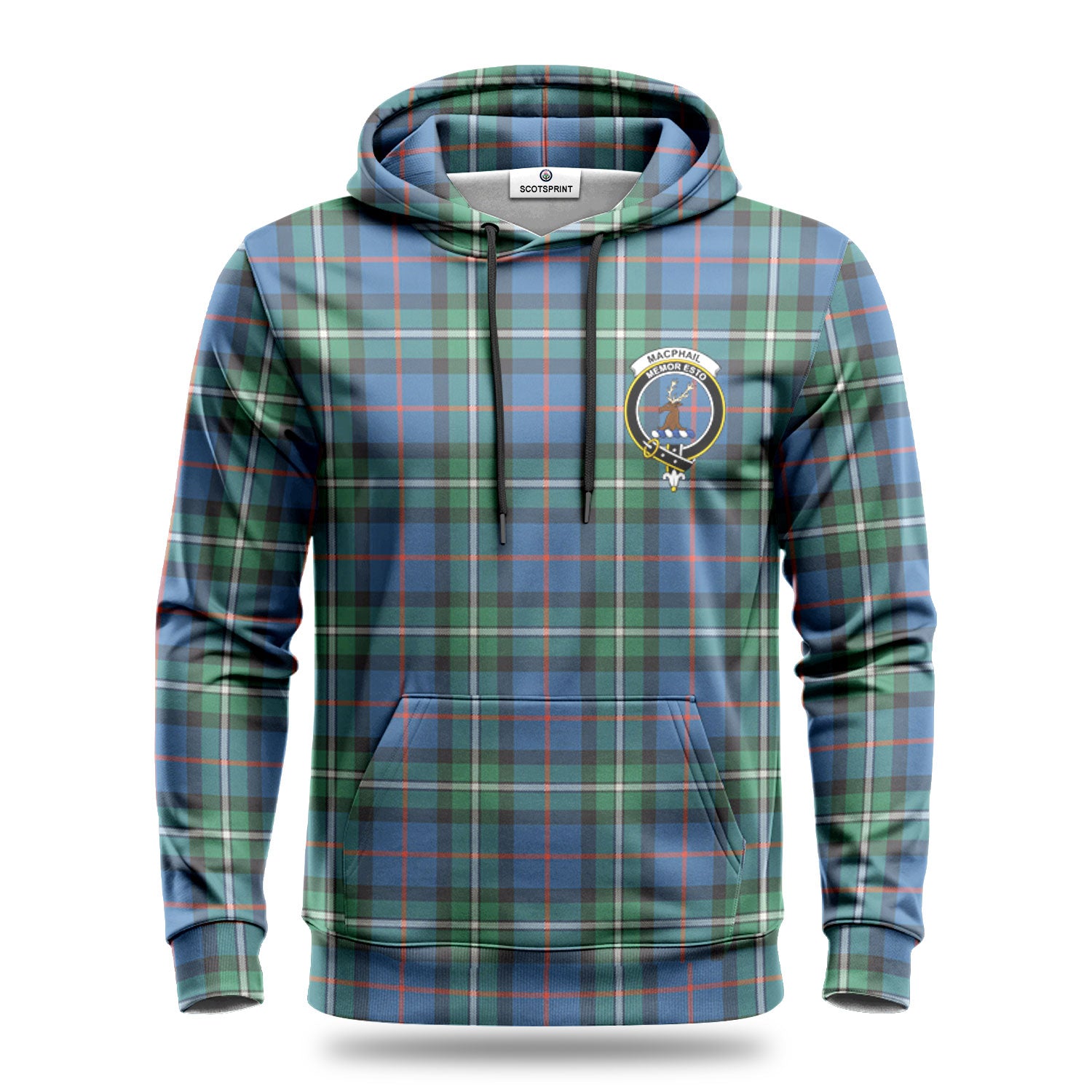 MacPhail Hunting Ancient Tartan Crest Hoodie