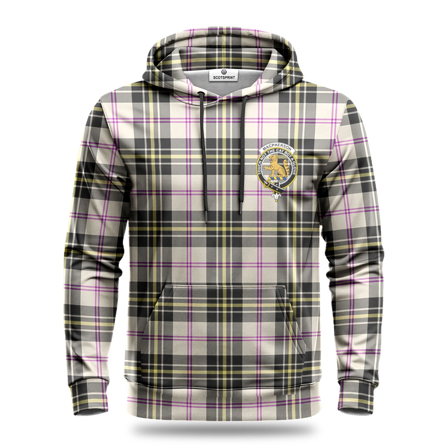 MacPherson Dress Ancient Tartan Crest Hoodie