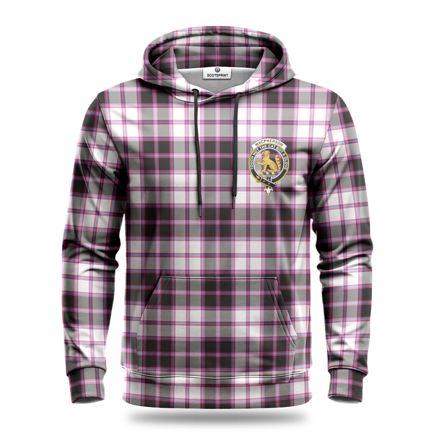 MacPherson Hunting Modern Tartan Crest Hoodie