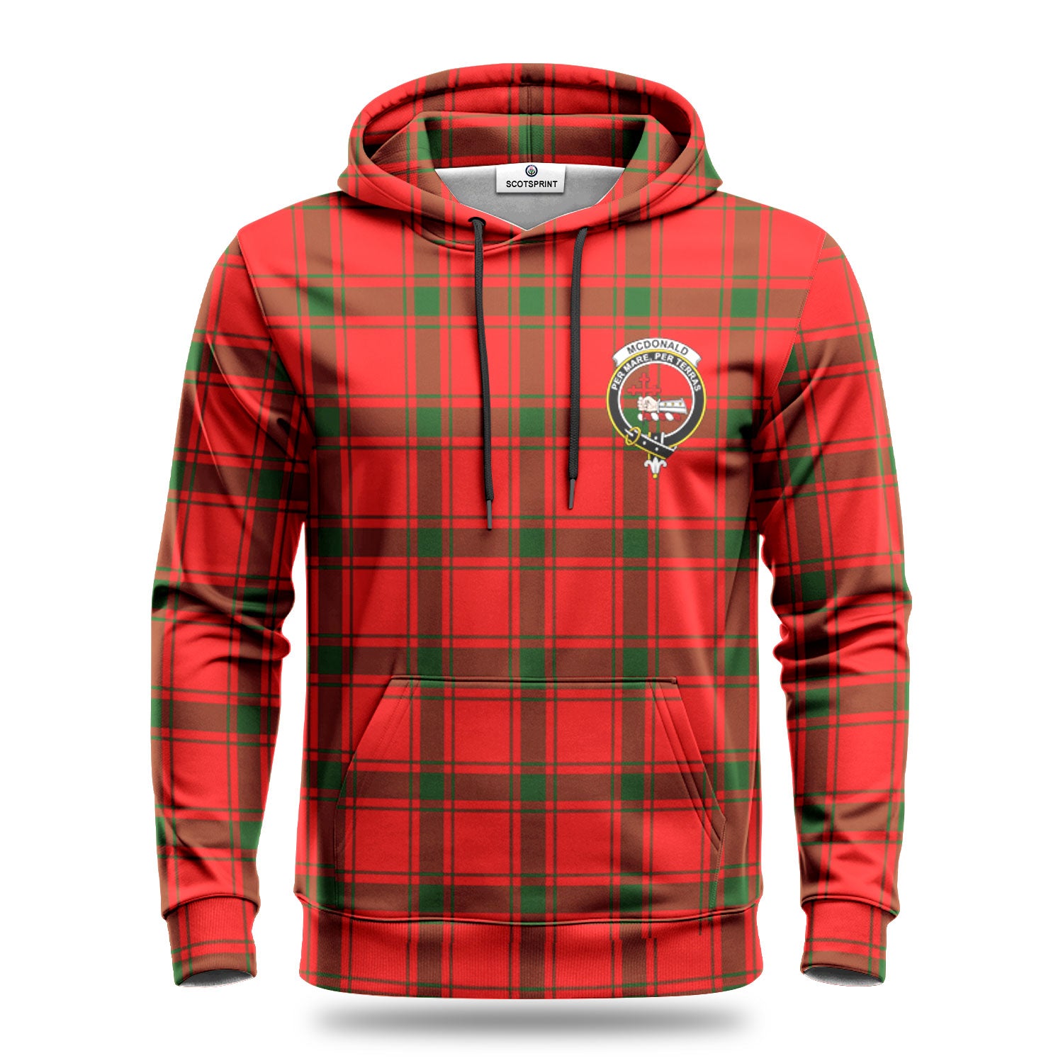 McDonald of Sleat Tartan Crest Hoodie