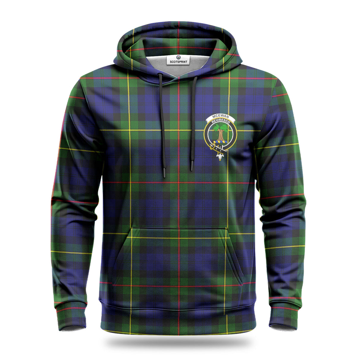 McEwan Modern Tartan Crest Hoodie