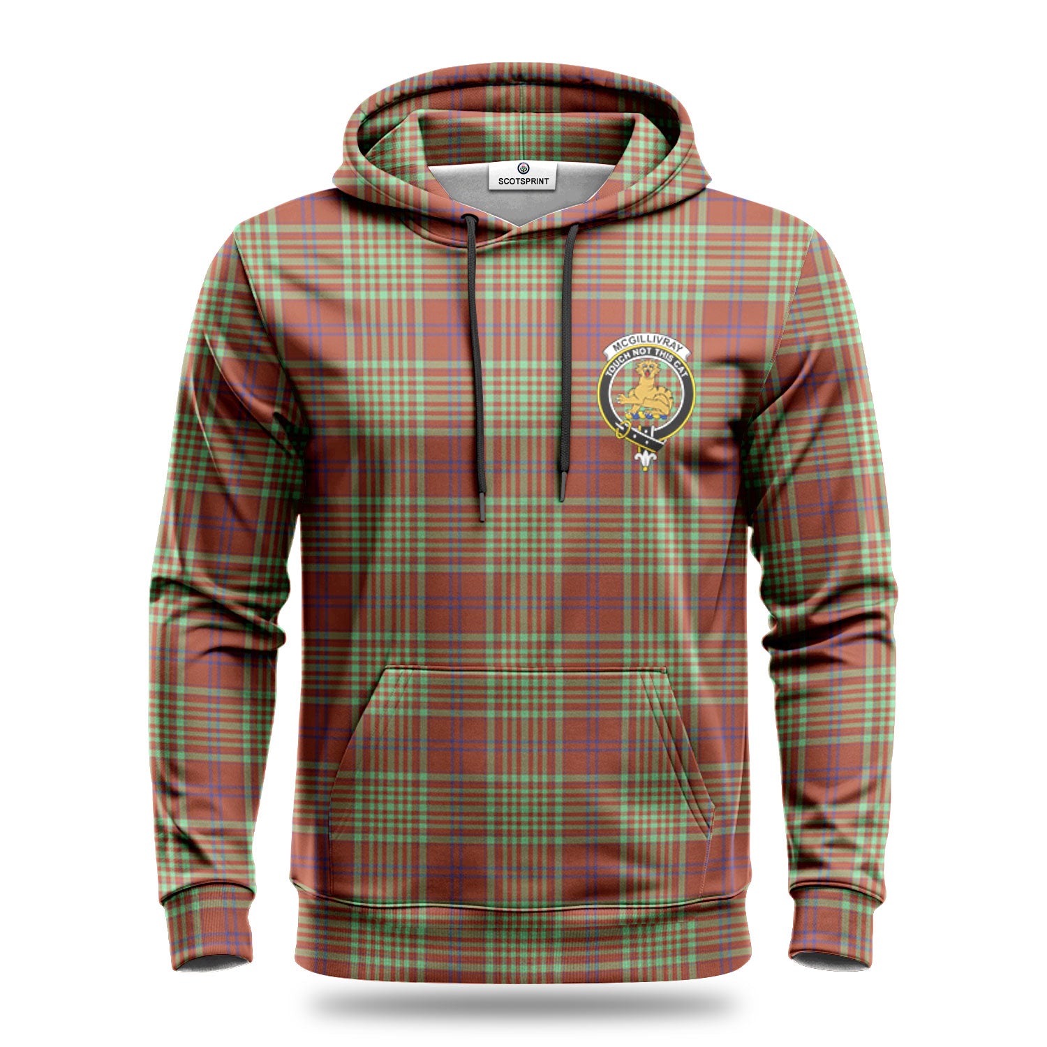 McGillivray Hunting Ancient Tartan Crest Hoodie