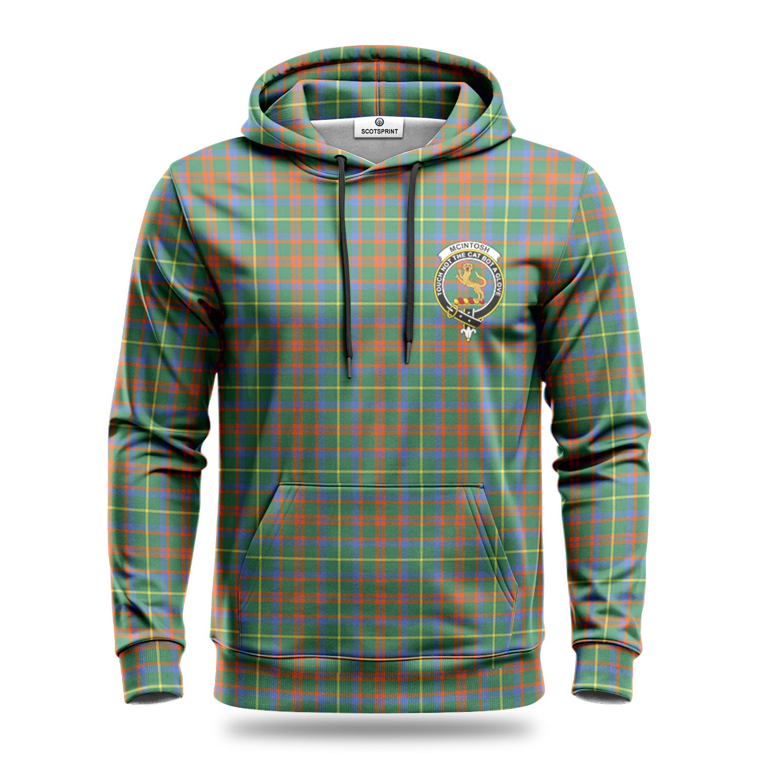 McIntosh Hunting Ancient Tartan Crest Hoodie