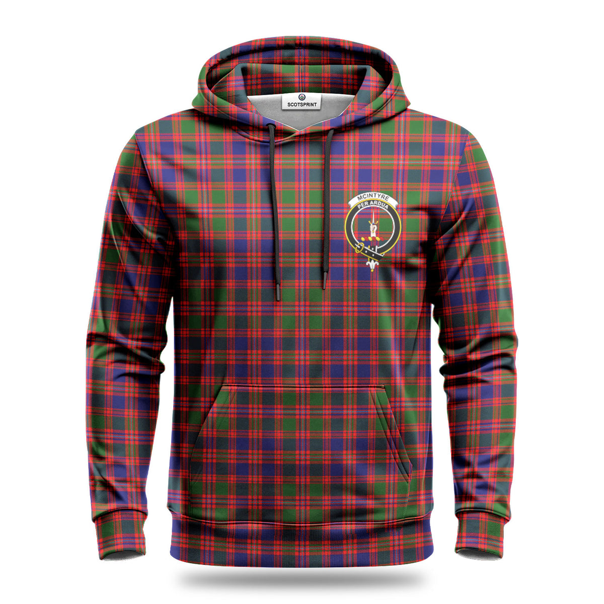 McIntyre Modern Tartan Crest Hoodie