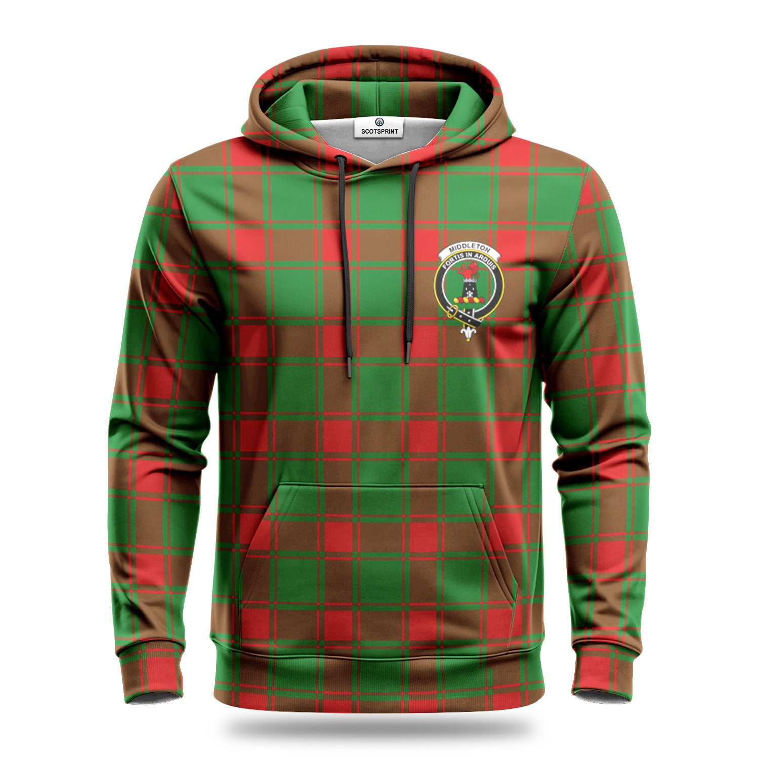 Middleton Modern Tartan Crest Hoodie