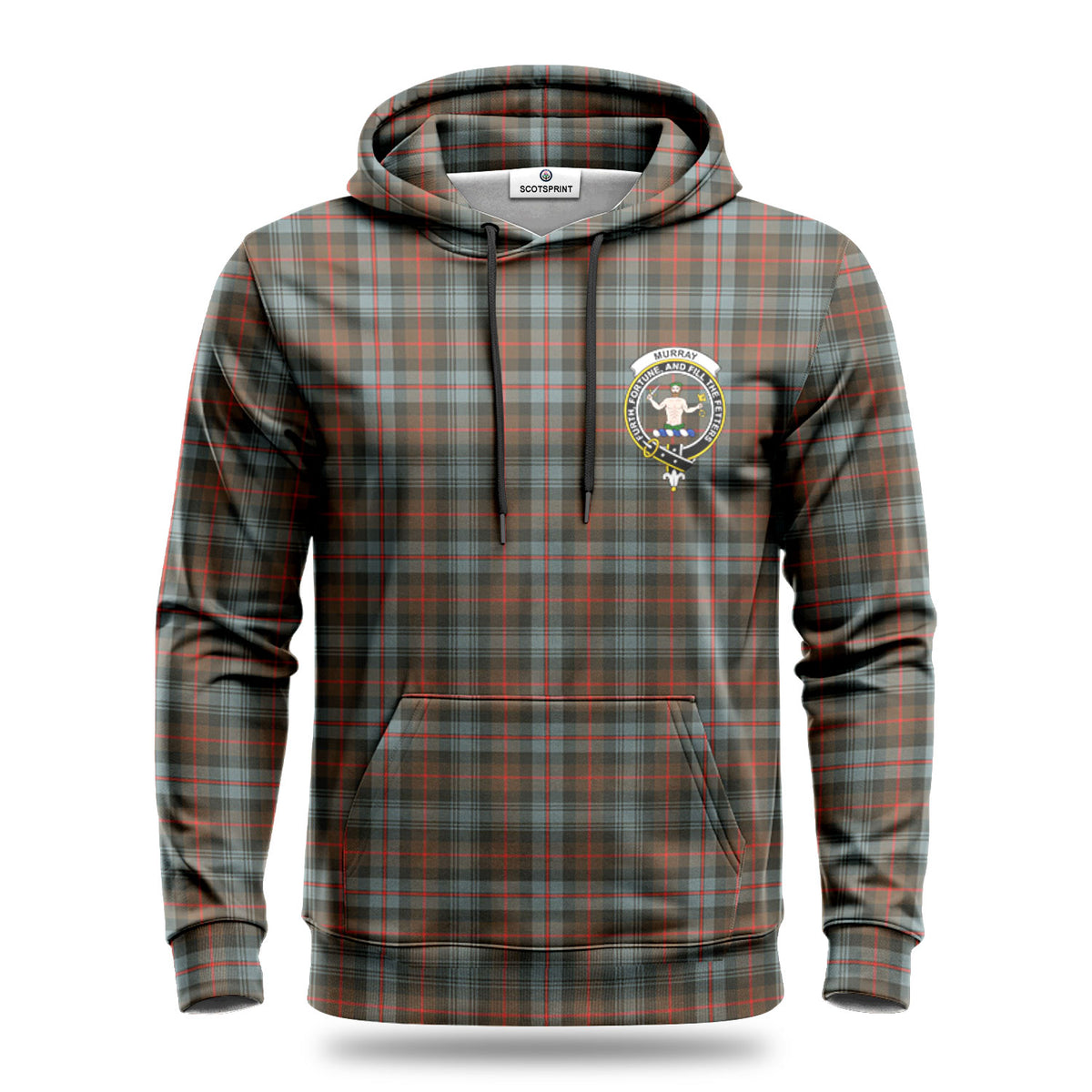 Murray of Atholl Weathered Tartan Crest Hoodie