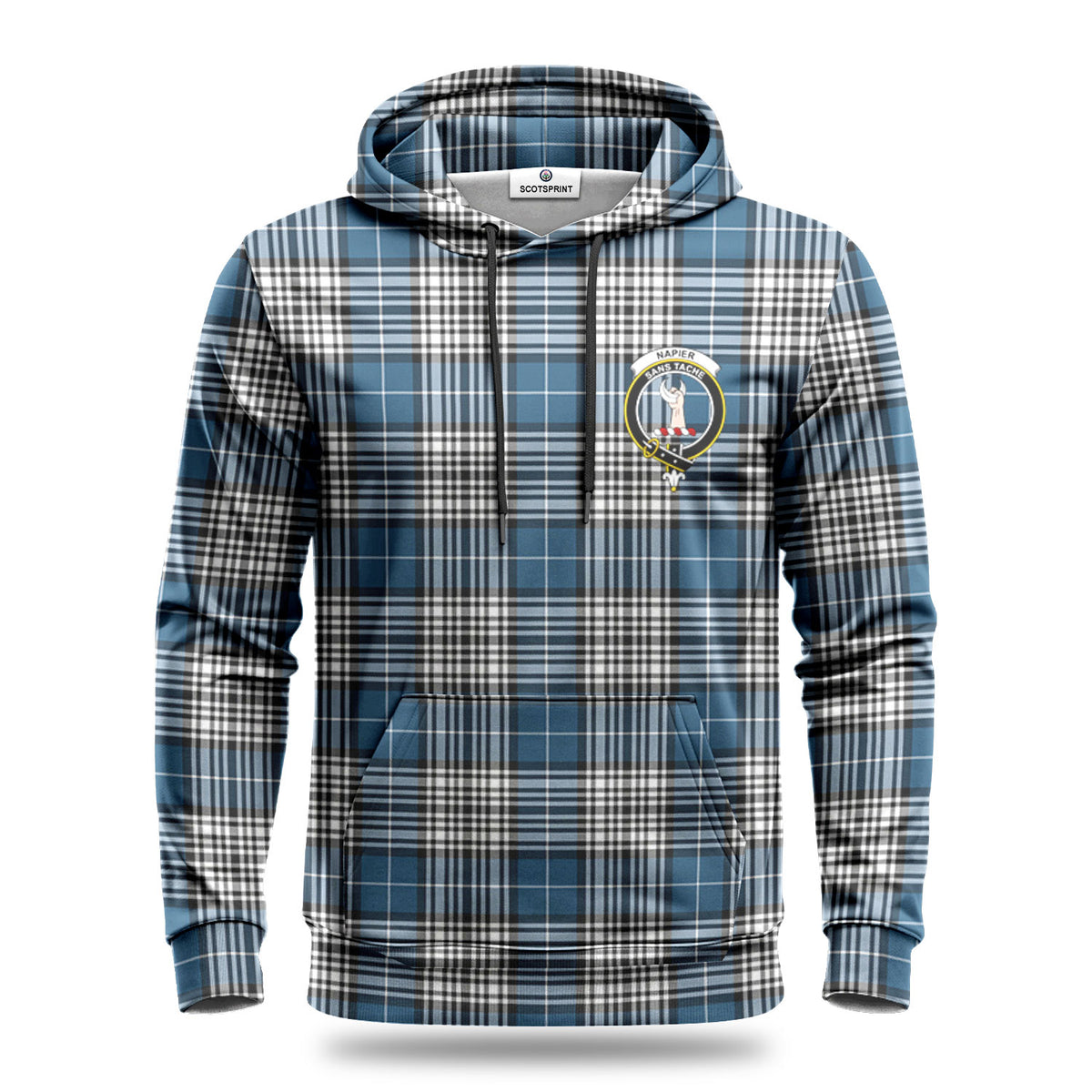 Napier Modern Tartan Crest Hoodie