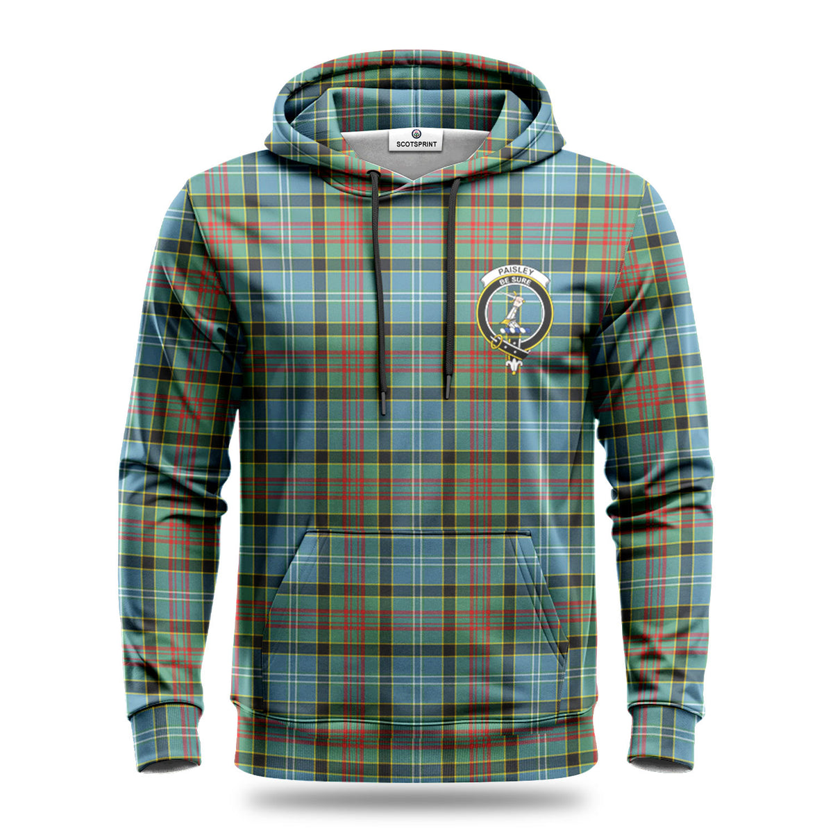 Paisley District Tartan Crest Hoodie