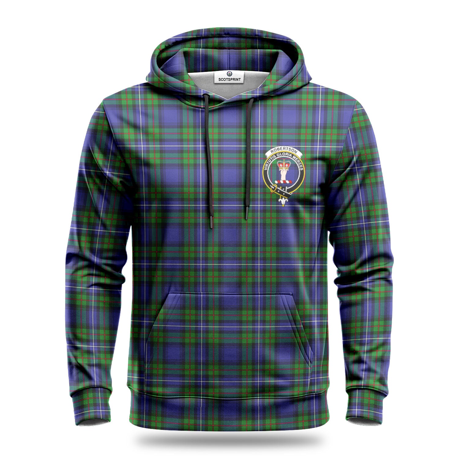 Robertson Hunting Modern Tartan Crest Hoodie