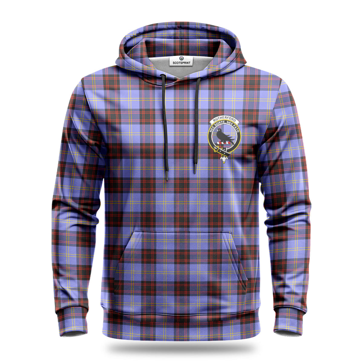 Rutherford Tartan Crest Hoodie