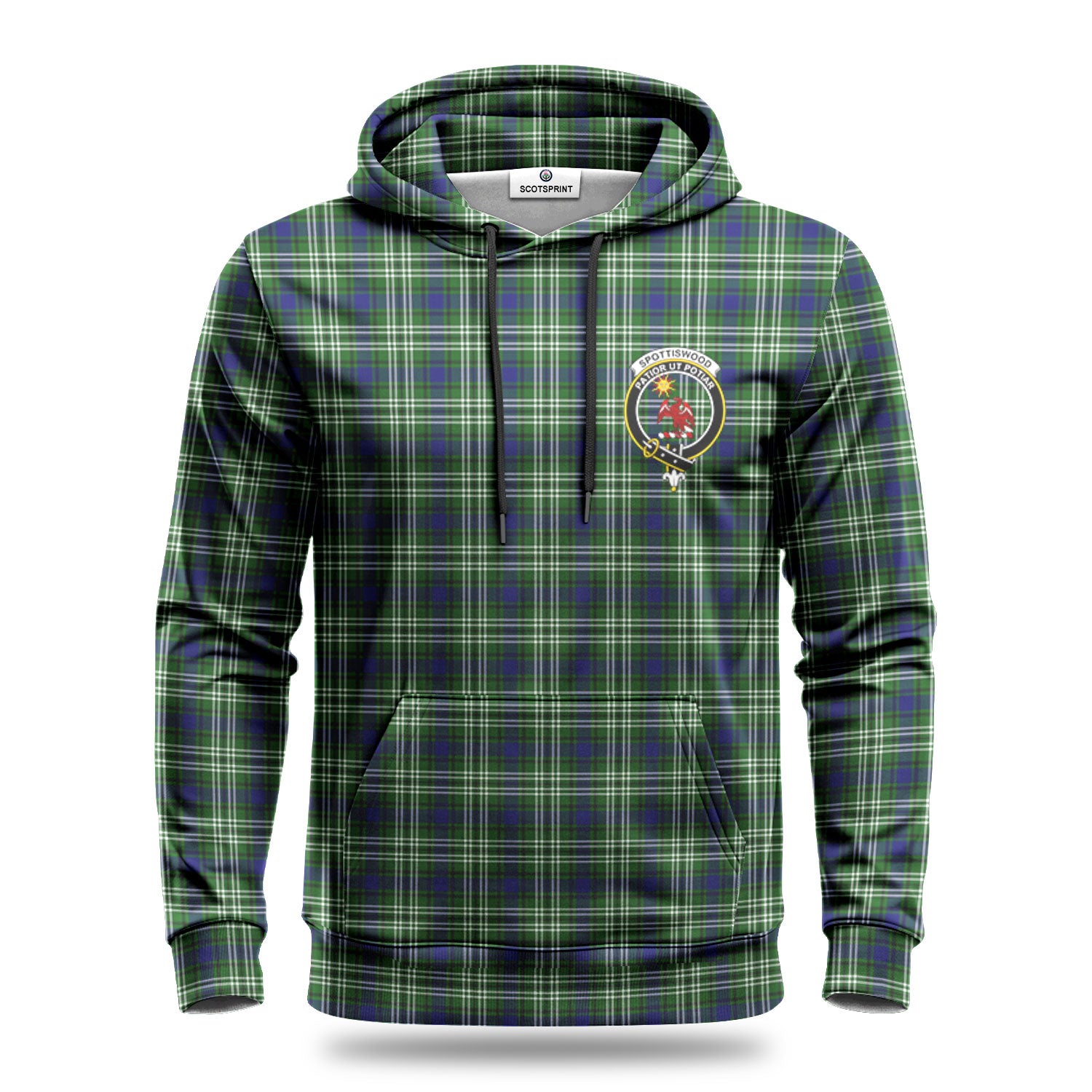 Spottiswood Tartan Crest Hoodie