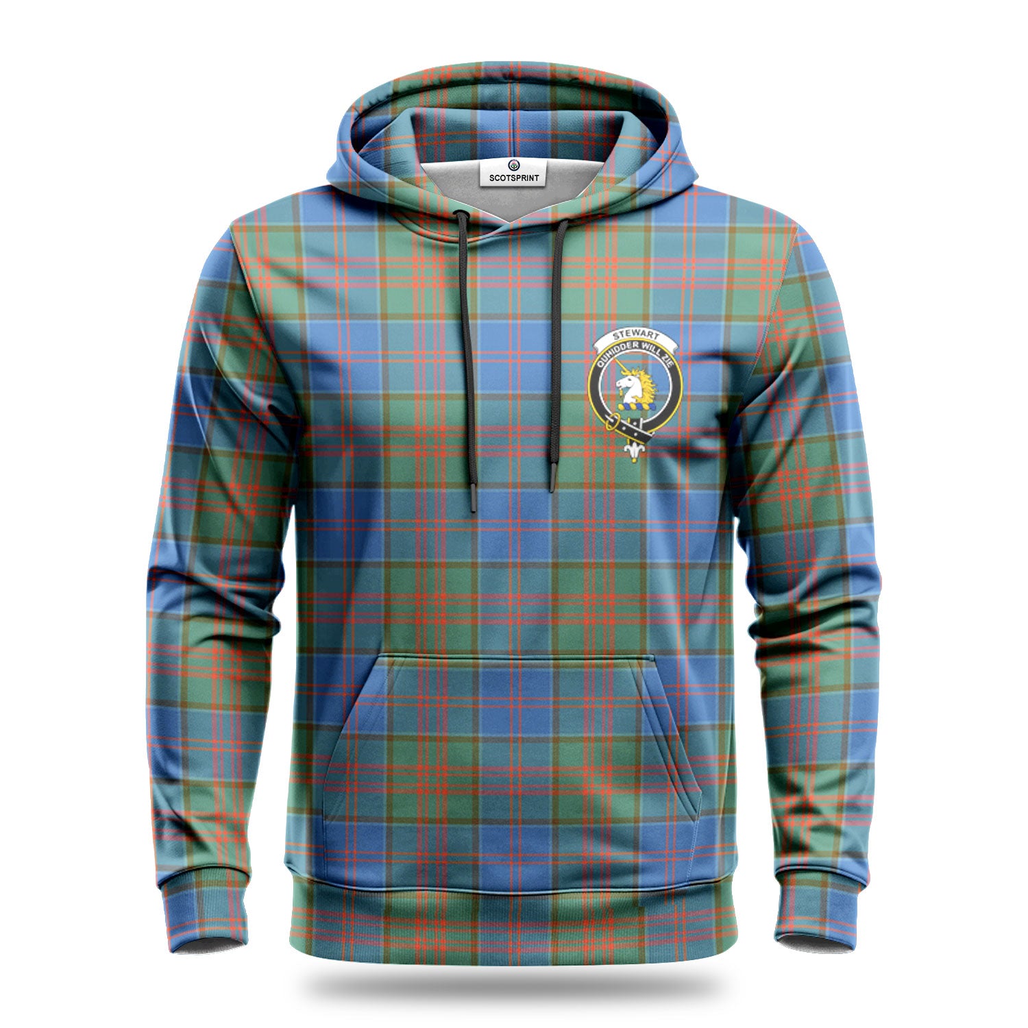 Stewart of Appin Hunting Ancient Tartan Crest Hoodie