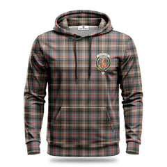 Sutherland Weathered Tartan Crest Hoodie