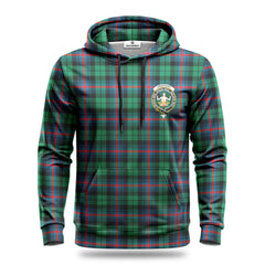 Urquhart Broad Red Ancient Tartan Crest Hoodie