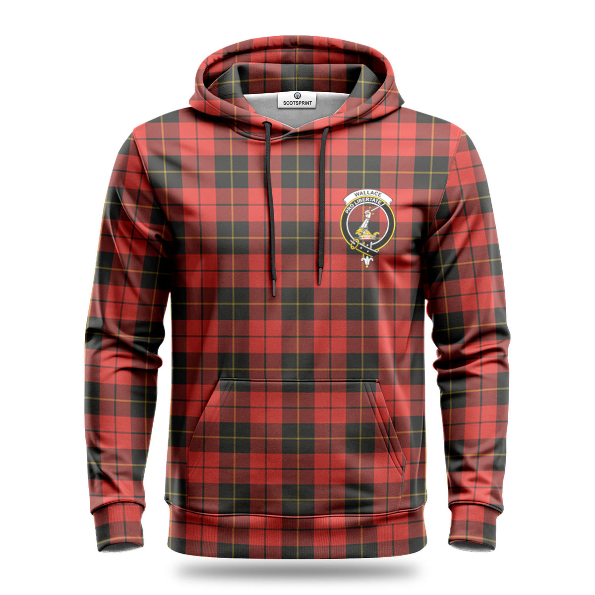 Wallace Weathered Tartan Crest Hoodie