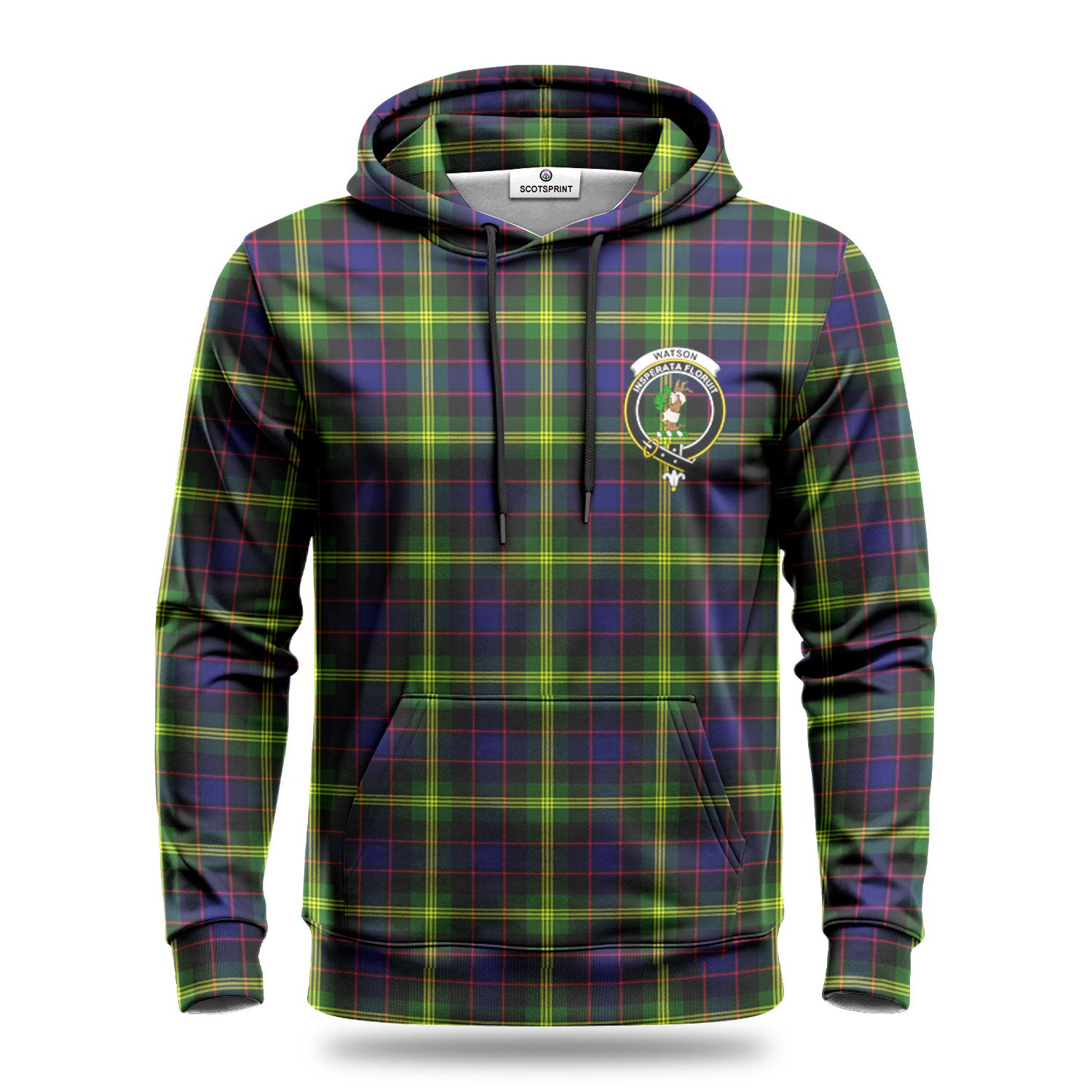 Watson Modern Tartan Crest Hoodie