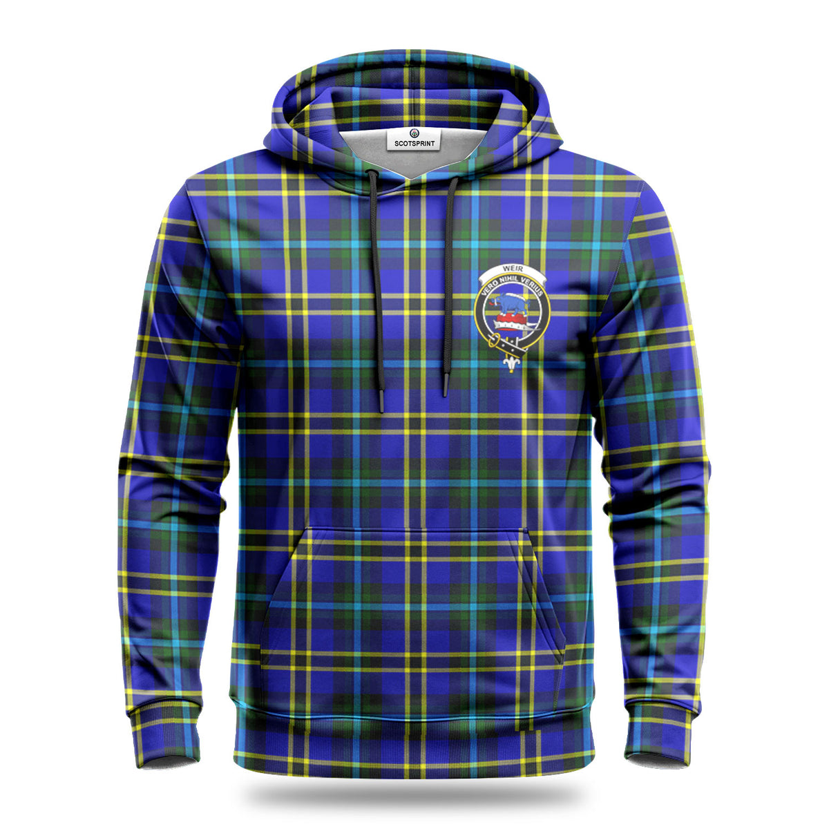 Weir Modern Tartan Crest Hoodie