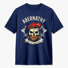 Abernathy Tartan Crest 2D T-shirt - Alba Skull Style