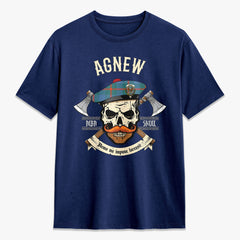 Agnew Ancient Tartan Crest 2D T-shirt - Alba Skull Style