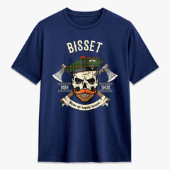 Bisset Tartan Crest 2D T-shirt - Alba Skull Style