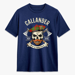 Callander Tartan Crest 2D T-shirt - Alba Skull Style