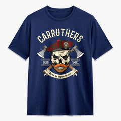 Carruthers Tartan Crest 2D T-shirt - Alba Skull Style