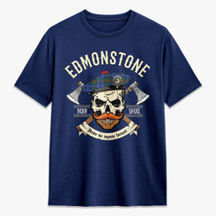 Edmonstone Tartan Crest 2D T-shirt - Alba Skull Style