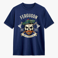 Ferguson Ancient Tartan Crest 2D T-shirt - Alba Skull Style