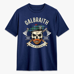 Galbraith Ancient Tartan Crest 2D T-shirt - Alba Skull Style