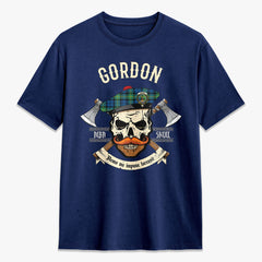 Gordon Ancient Tartan Crest 2D T-shirt - Alba Skull Style