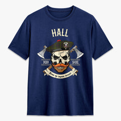 Hall Tartan Crest 2D T-shirt - Alba Skull Style