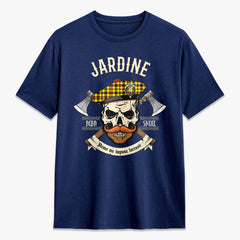 Jardine Tartan Crest 2D T-shirt - Alba Skull Style