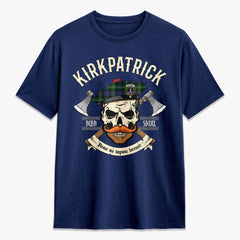 Kirkpatrick Tartan Crest 2D T-shirt - Alba Skull Style