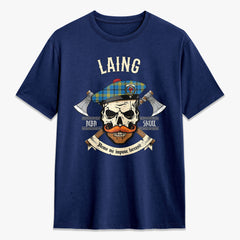 Laing Tartan Crest 2D T-shirt - Alba Skull Style