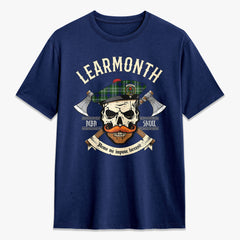 Learmonth Tartan Crest 2D T-shirt - Alba Skull Style