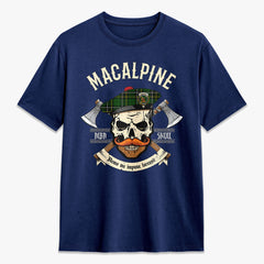 MacAlpine Modern Tartan Crest 2D T-shirt - Alba Skull Style