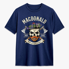 MacDonald Ancient Tartan Crest 2D T-shirt - Alba Skull Style