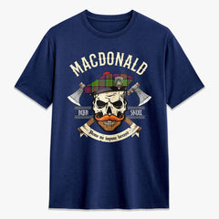 MacDonald (Clan Ranald) Tartan Crest 2D T-shirt - Alba Skull Style