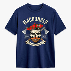 MacDonald of Sleat Tartan Crest 2D T-shirt - Alba Skull Style