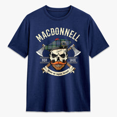 MacDonnell of Glengarry Ancient Tartan Crest 2D T-shirt - Alba Skull Style